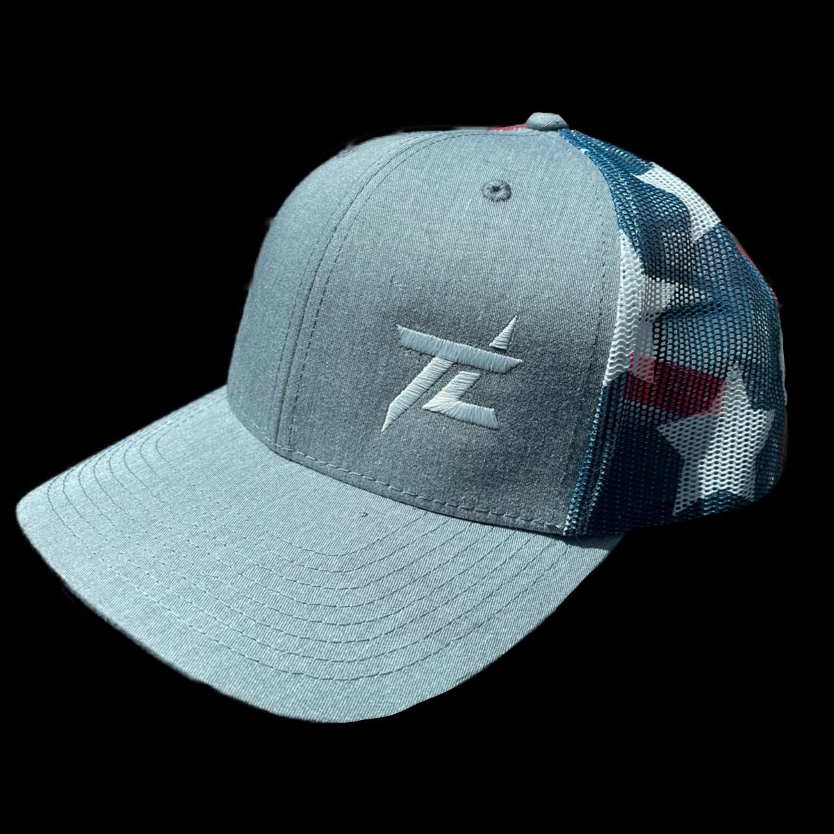 Heather Gray/Stars and Stripes “TL” Logo Hat