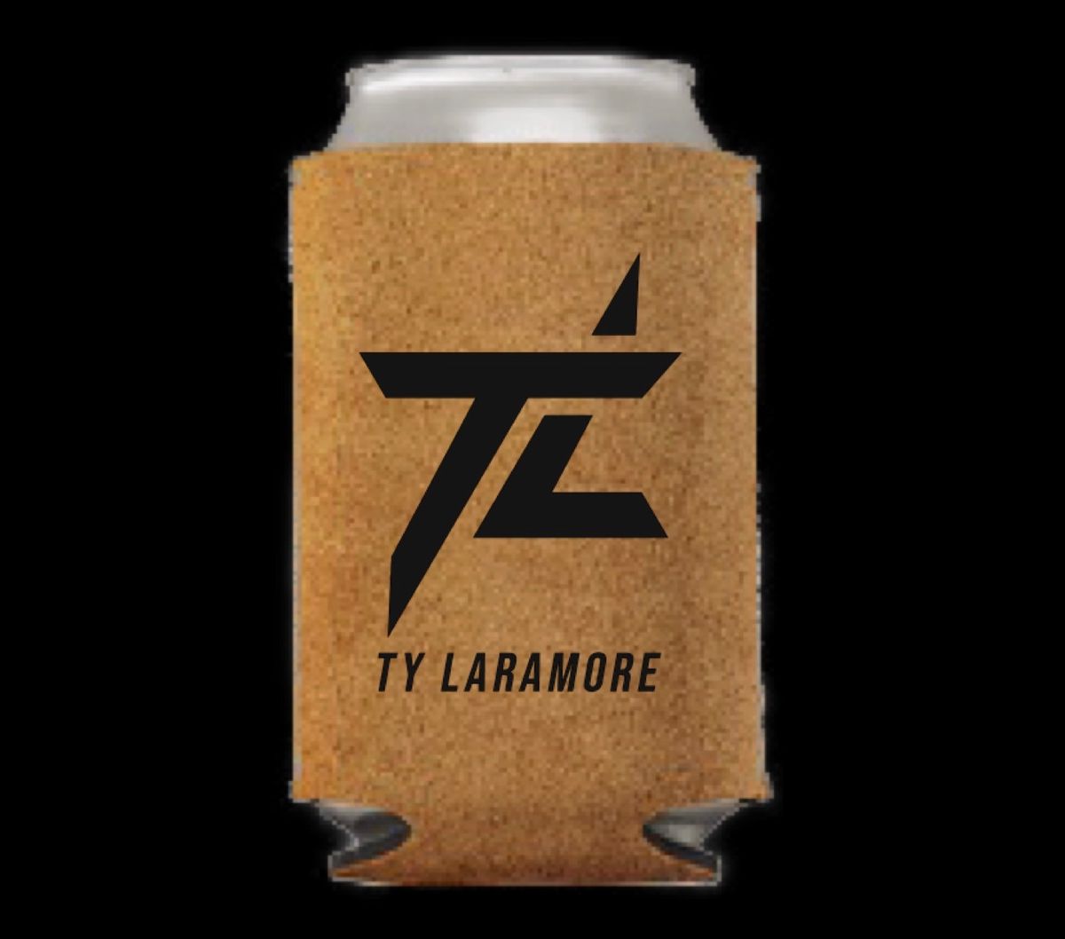 "TL" Suede Koozie- Brown/Black
