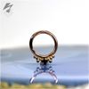 16g. 3/8" Judgement Ring 14k Rose Gold  w/ a Black Diamond & White Gold accents
