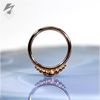 16g. 1/2" 9 Bead Rose Gold Ring