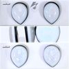5/8"+ Dichroic Shield Weights Black with Opal/Gold (Pair)