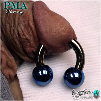 PA Piercing - Healed and Stretched

