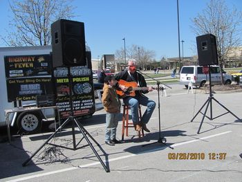 Terry performing with alittle help from Allen.
