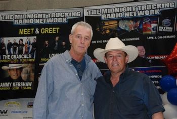 Terry and Sammy Kershaw at the Midnight Trucking Radio booth.
