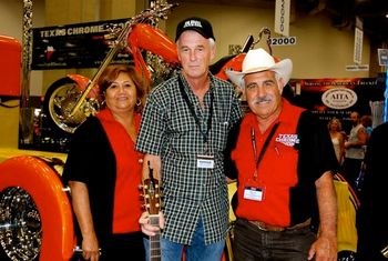 Terry with Texas Chrome Shop owners.
