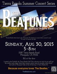 TIERRA REJADA GOLF CLUB - Summer Concert Series  with THE BEATUNES!!!   