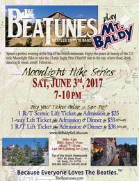 THE BEATUNES WITH MICHAEL BRADLEY AT THE TOP OF THE NOTCH FOR THE MOONLIGHT HIKE SERIES