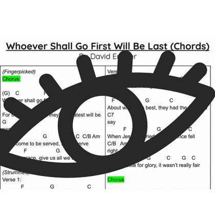 Whoever Shall Go First PDF Chord Page