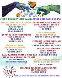 Rob Cork at the  April First Tuesday Art Walk