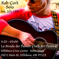 Rob Cork at 2023 La Strada dei Pastelli Chalk Art Festival Main Stage, Hillsboro Civic Center