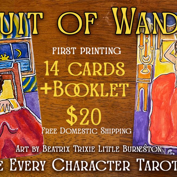 Tarot-- Suit of Wands 14 Cards