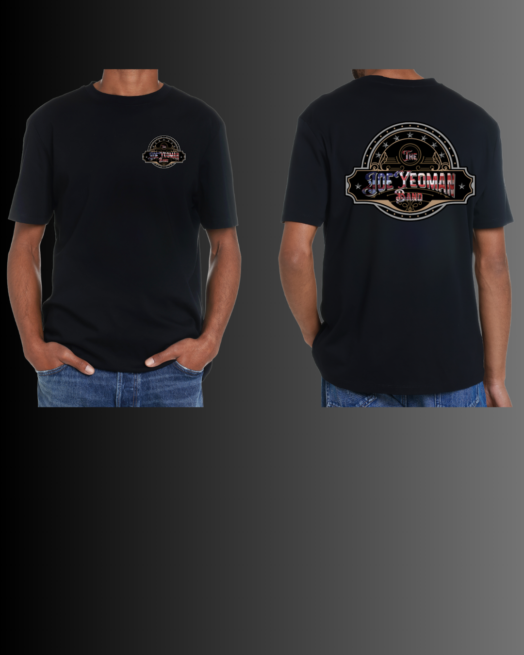 JYB USA Logo Men's Tee (Front And Back Design)