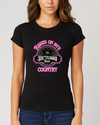 Raised On 90's Country Ladies Tee - Pink Logo (Click For Additional Shirt Color)