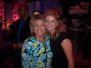 on the set with gospel recording artist Susan Whisnant
