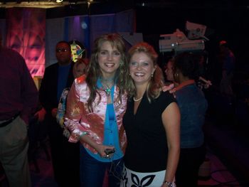 on the set with CCM recording artist Cheri Keaggy
