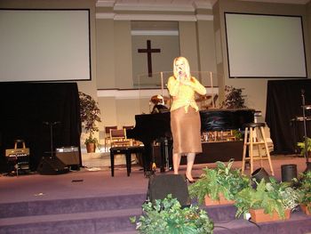 singing "Prince of Peace"
