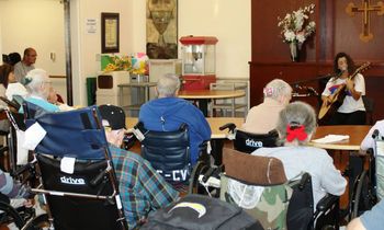Playing a set for the residents of Chula Vista Veterans Home 2015
