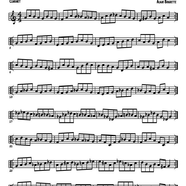Over The Break Clarinet Exercises