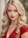 AnnorStock _ beautiful Lady in Red shirt