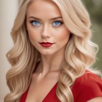 AnnorStock _ beautiful Lady in Red shirt