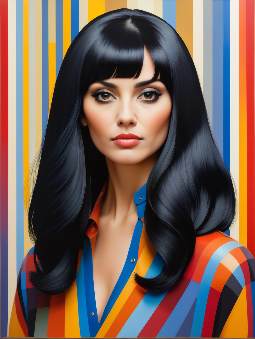Lady in colorful shirt 2 _ AnnorStock