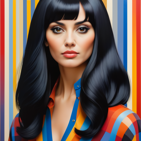 Lady in colorful shirt 2 _ AnnorStock