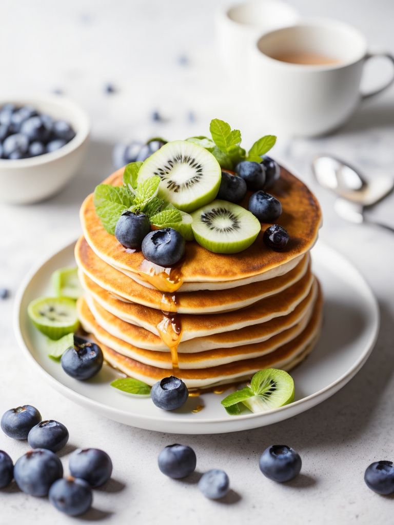 Pancakes with Blueberries _ AnnorStock