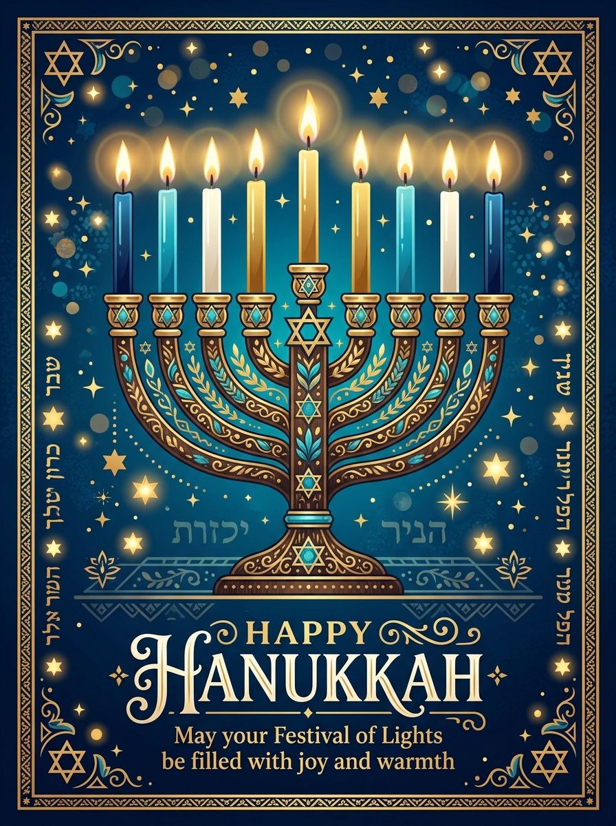 Hanukkah Card 3 _ AnnorStock