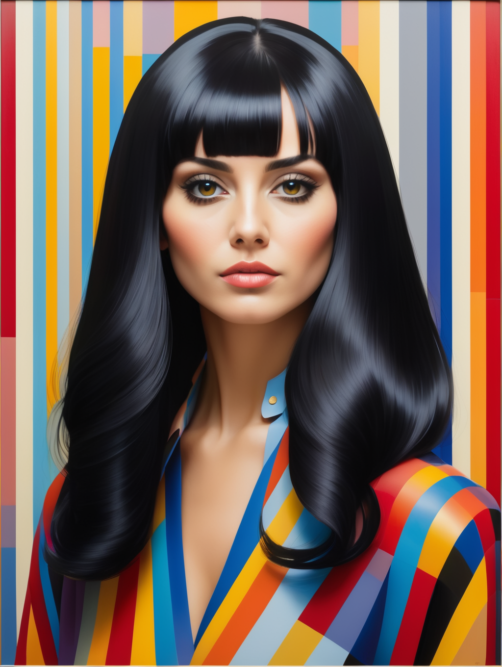 Lady in colorful shirt 1 _ AnnorStock