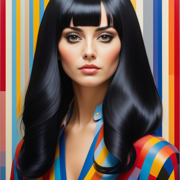 Lady in colorful shirt 1 _ AnnorStock