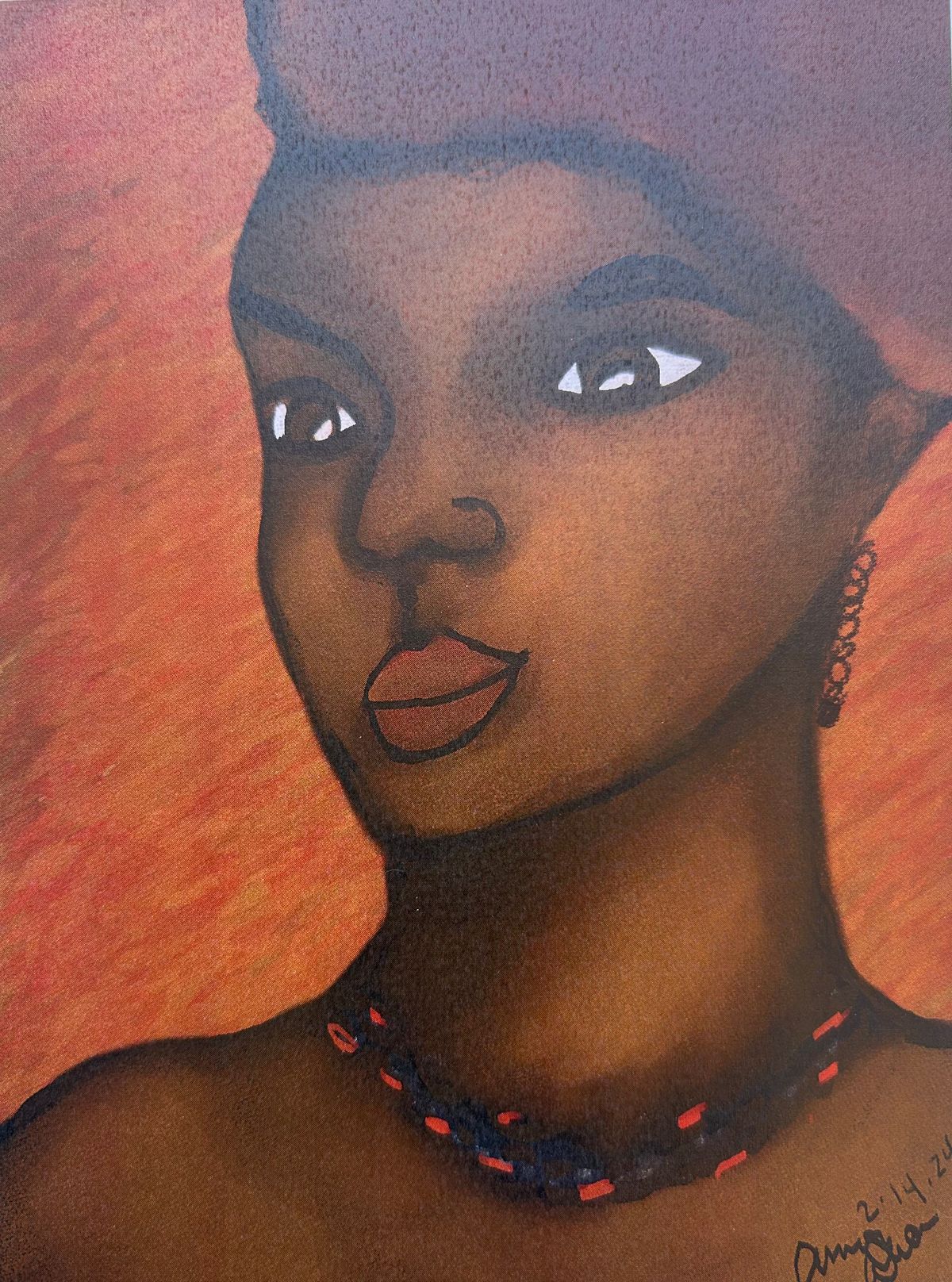 Beautiful Lady Fine Art By Annor Doeman 2-14-2024