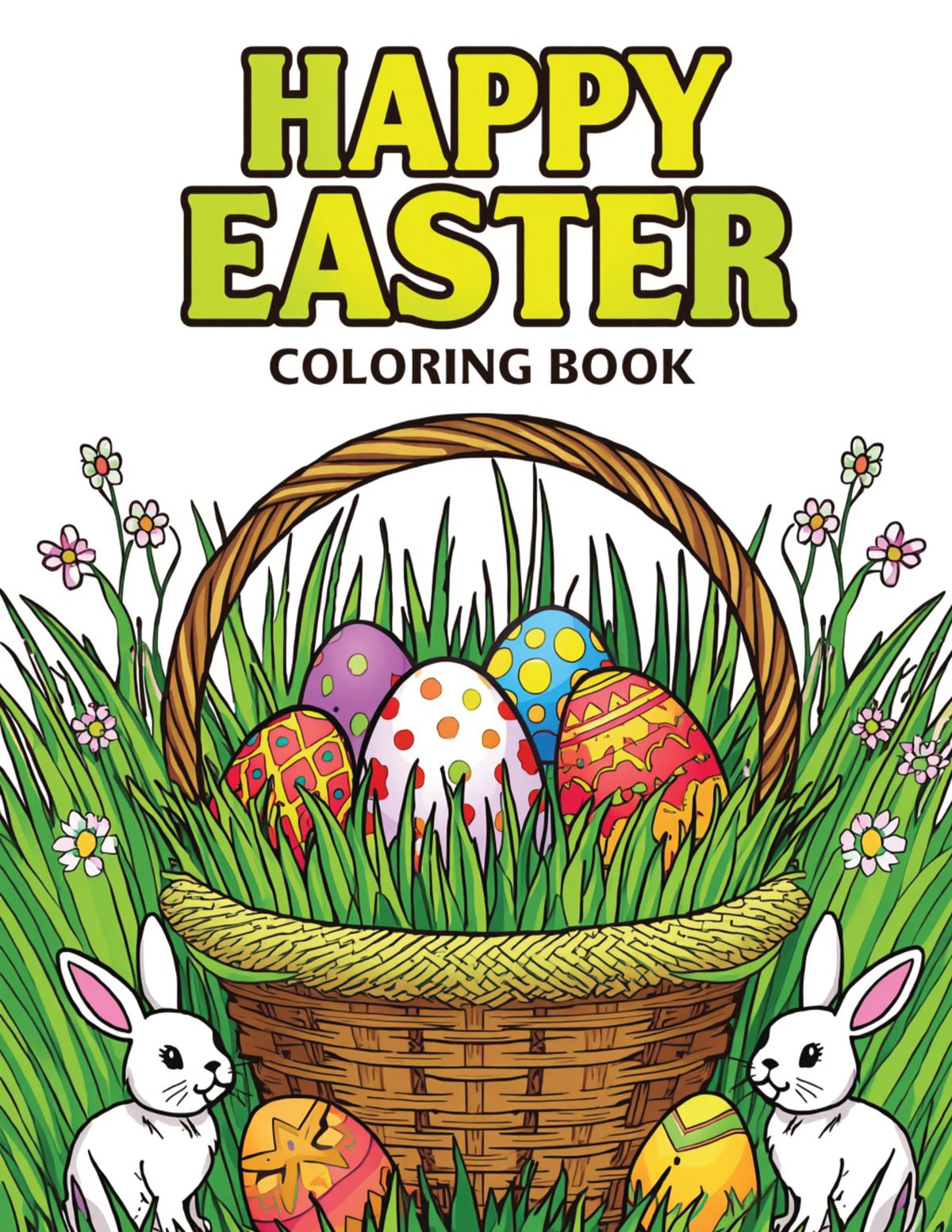 Easter Coloring Book! 10 Pages + 1 Bonus! - Royalty -Free _ Commercial Use with Re-sellers rights!