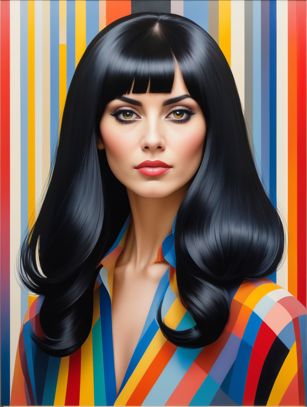 Lady in colorful shirt 1 _ AnnorStock