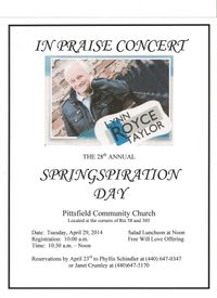 Singspiration Day - Pittsfield, OH