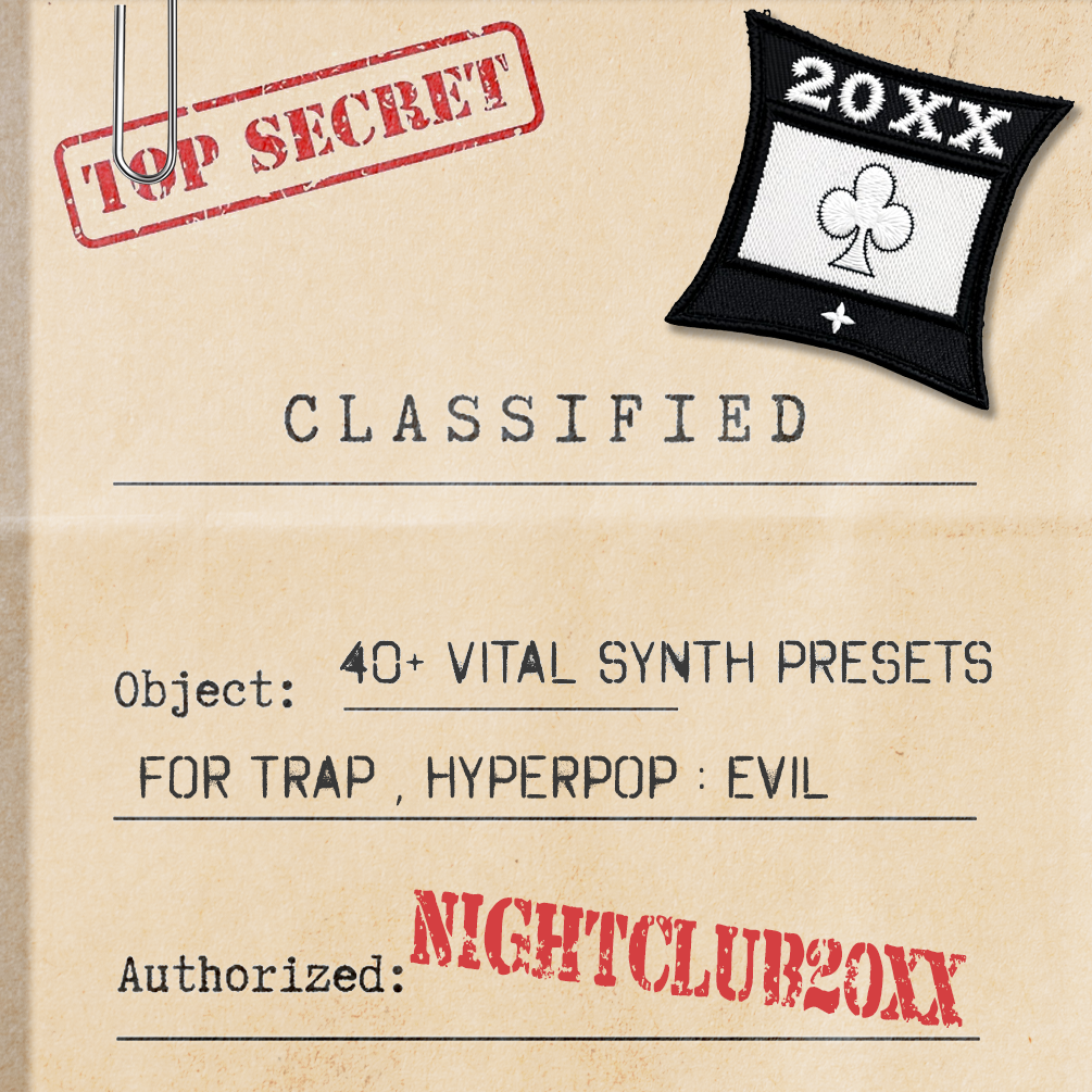 Top Secret Vital Synth Kit For Trap , Hyperpop, EVIL