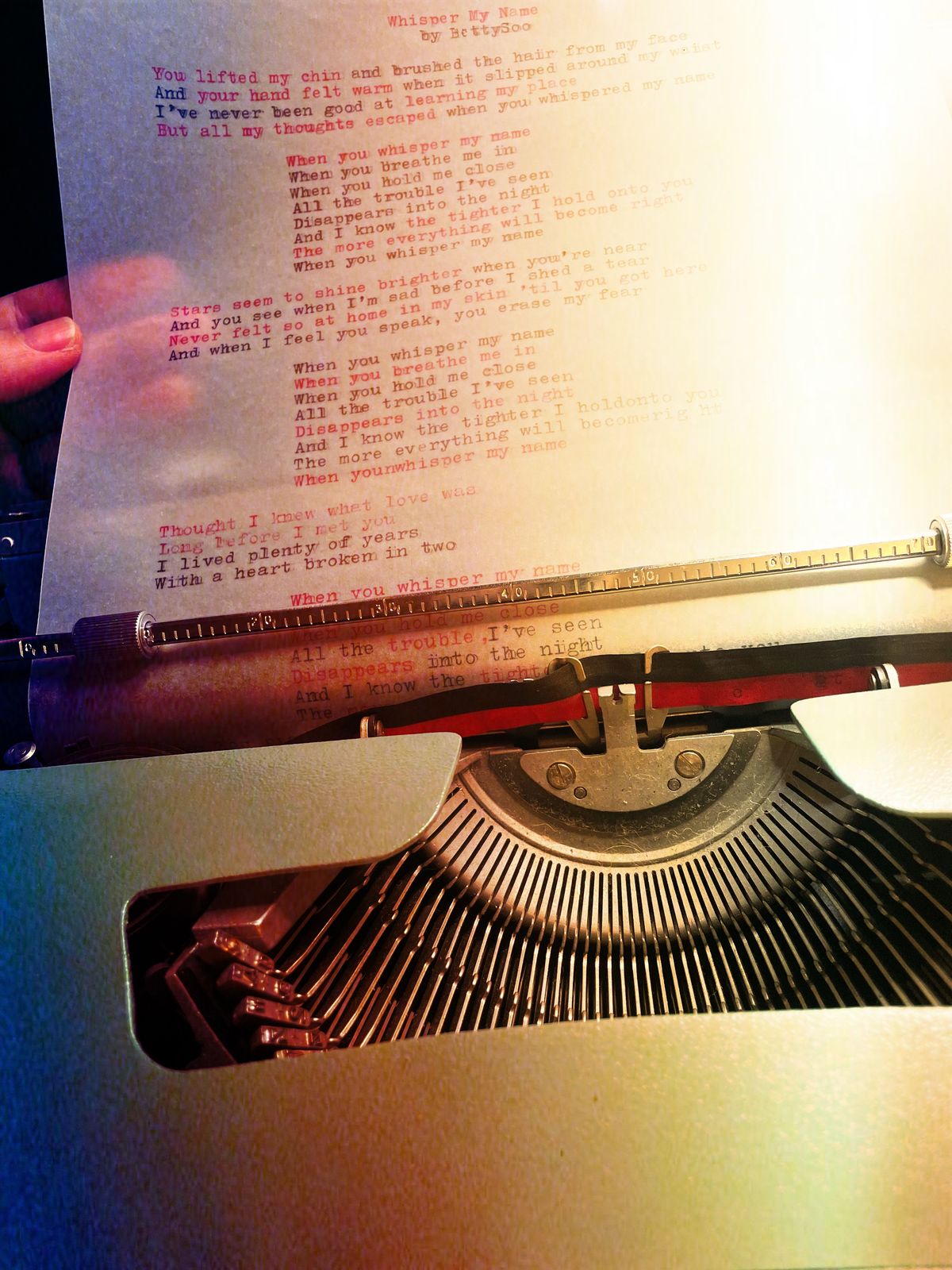 Typewritten Lyrics