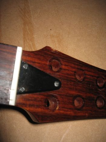 It hasn't broken through the faceplate veneer. That's good - it will be a lot easier to fix!
