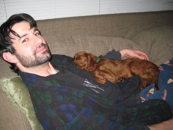 Joss is making himself right at home.
