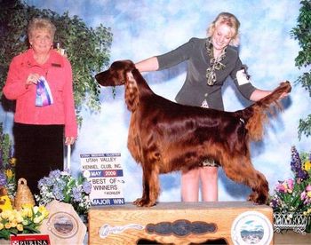 Crosby being shown by Monica LaMontagne - he won both his majors in one weekend in Utah (5/09). Way to go Crosby!!
