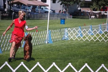 Keefer moving in the ring. He won 2 points this day.  Aug 2013

