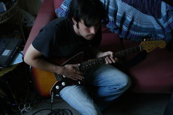 Wow! That's the happiest B note Robin's ever played. Mark's house. June 2006. Photo courtesy of Tom Del Rio (2006)
