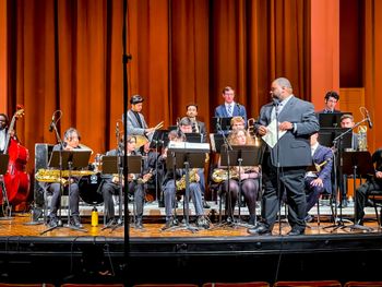 Directing the University of Michigan Campus Jazz Ensemble 2023
