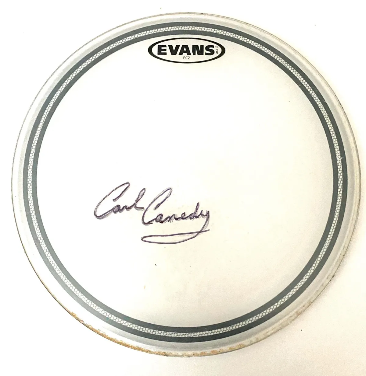 The Rods / Carl Canedy USED Autographed Drum Head