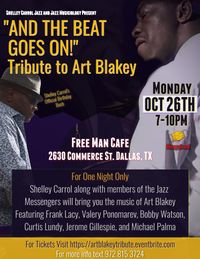 Shelley Carrol with members of the Jazz Messengers