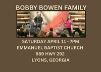 Bobby Bowen Family Band Concert (Lyons Georgia)
