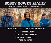 Bobby Bowen Family Concert (Bon Aqua, Tennessee)