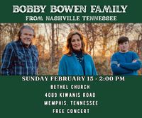 Bobby Bowen Family Band Concert (Memphis Tennessee)