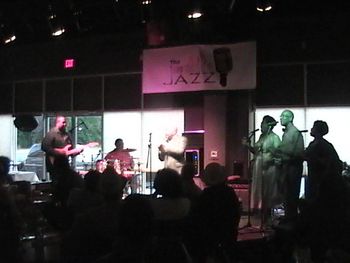 On stage with my band.
