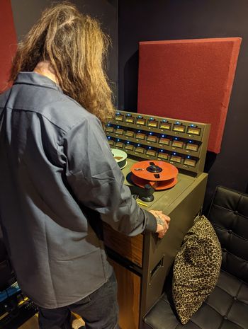 Calibrating the 2" tape machine.
