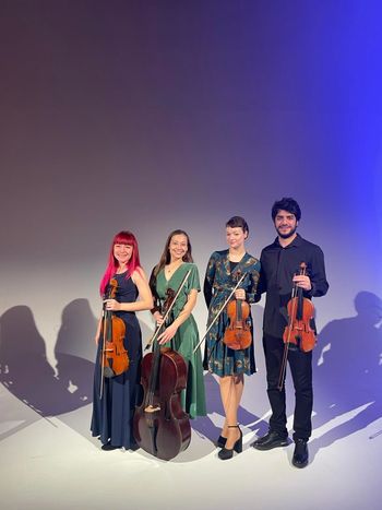 London Strings performing at a wedding.
